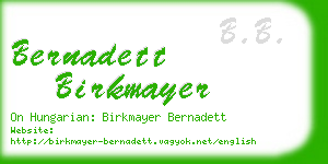 bernadett birkmayer business card